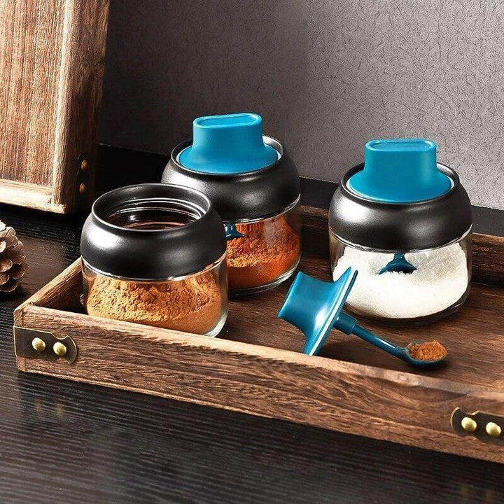 Lisslune | Salt and Pepper Seasoning Organizer Spice Jars