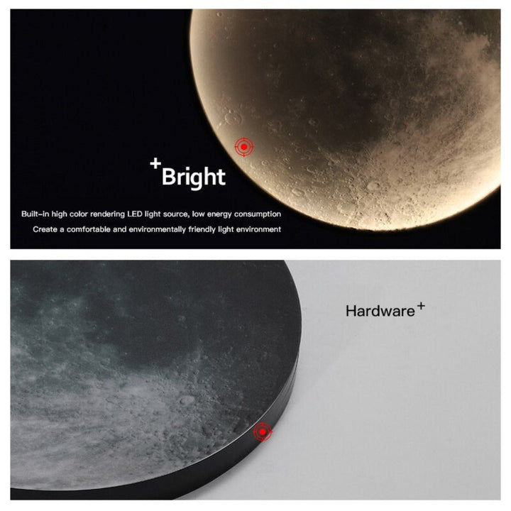 Lisslune | 3D LED Moon or Earth Ceiling or Wall Lamp (3 Styles) 24CM-80CM