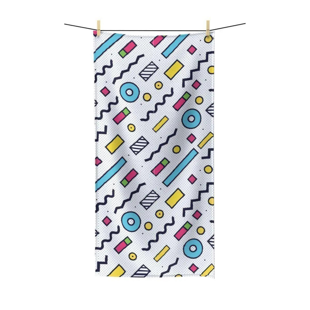 Lisslune | Ultra-Soft Quick-Drying Geometric Terry Towel: Luxury Made in the USA Beach Essence