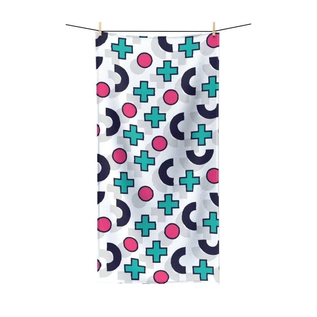 Lisslune | Elegant Geometric Terry Towel: Enhance Your Bathing Experience