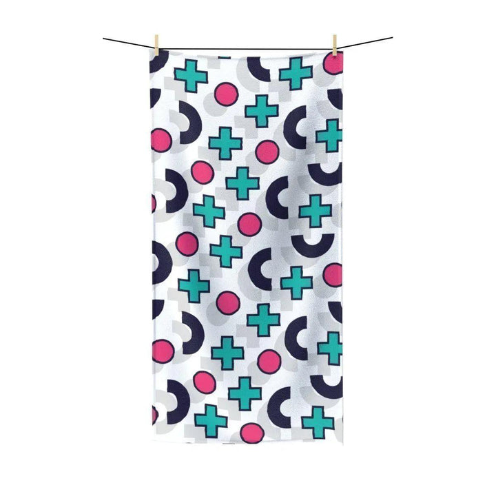 Lisslune | Elegant Geometric Terry Towel: Enhance Your Bathing Experience