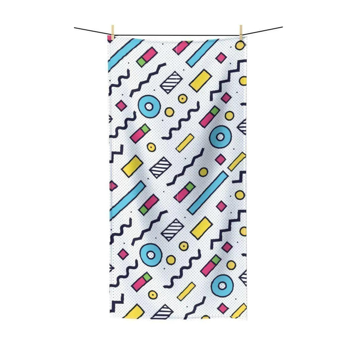 Lisslune | Ultra-Soft Quick-Drying Geometric Terry Towel: Luxury Made in the USA Beach Essence