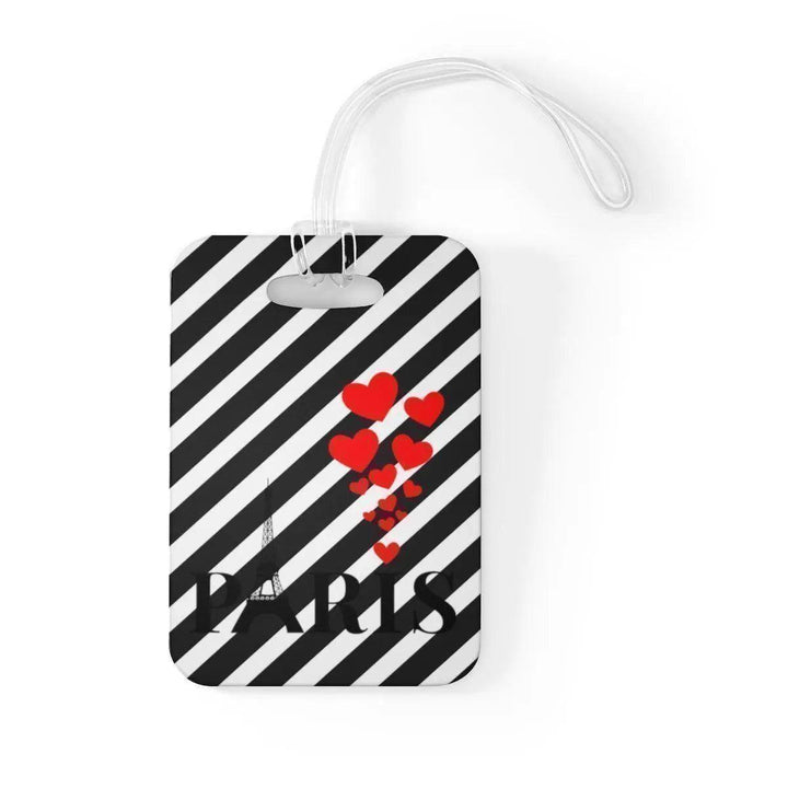 Lisslune | Elegant Personalized Paris Luggage Tag: Custom Monogram Travel Accessory