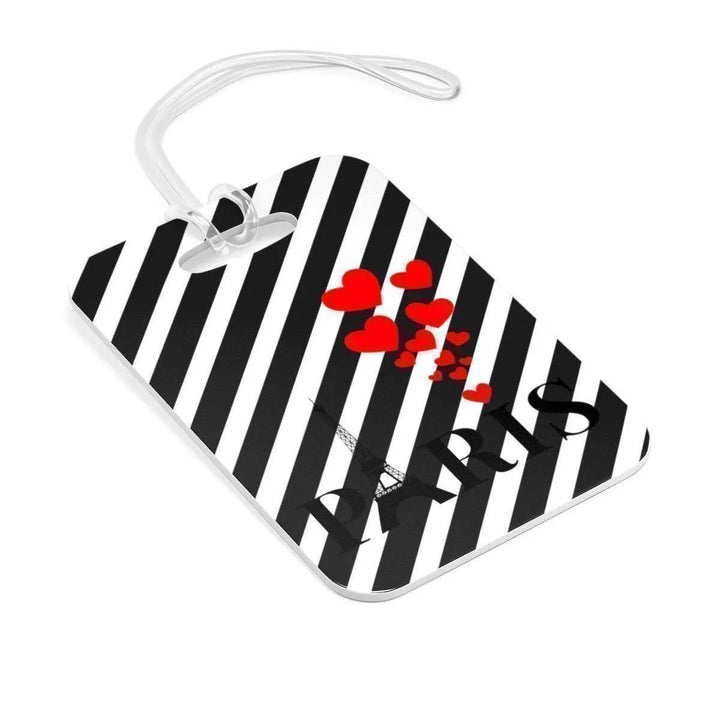 Lisslune | Elegant Personalized Paris Luggage Tag: Custom Monogram Travel Accessory