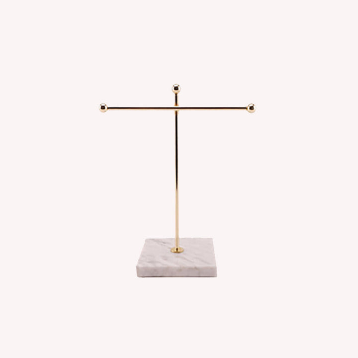 Rynx Nordic Sleek Golden Marble Jewelry Display Stand