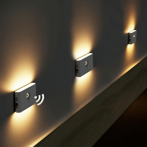 Lisslune | Wireless LED Night Lights with Motion Sensor | USB Rechargeable | Soft Warm Light