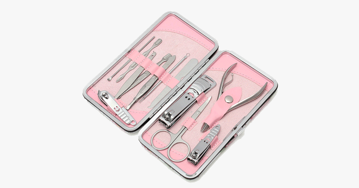 Lisslune | 12-piece Stainless Steel Professional Manicure Set