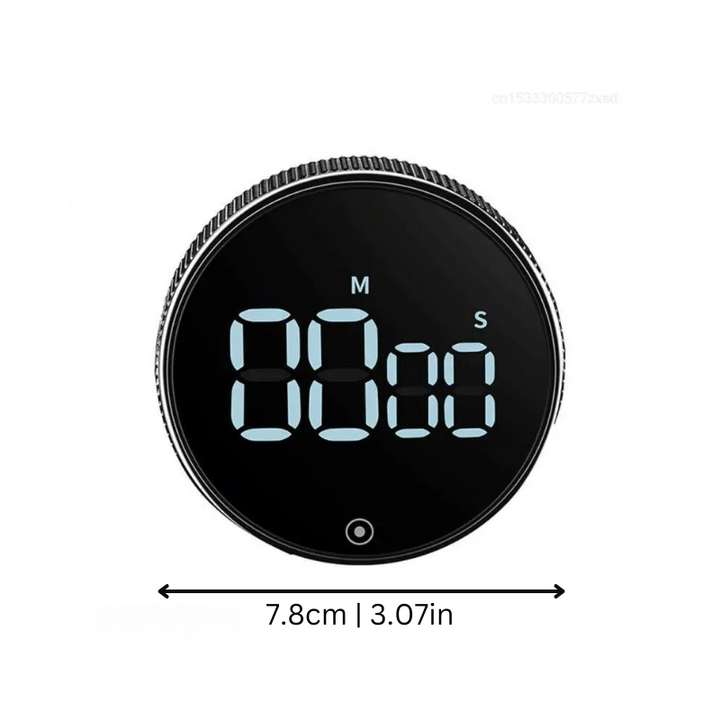 Lisslune | SmartTime Kitchen Timer | Easy One-Twist Operation, Large LED Display & Adjustable Alarm for Cooking, Studying & Classroom Use