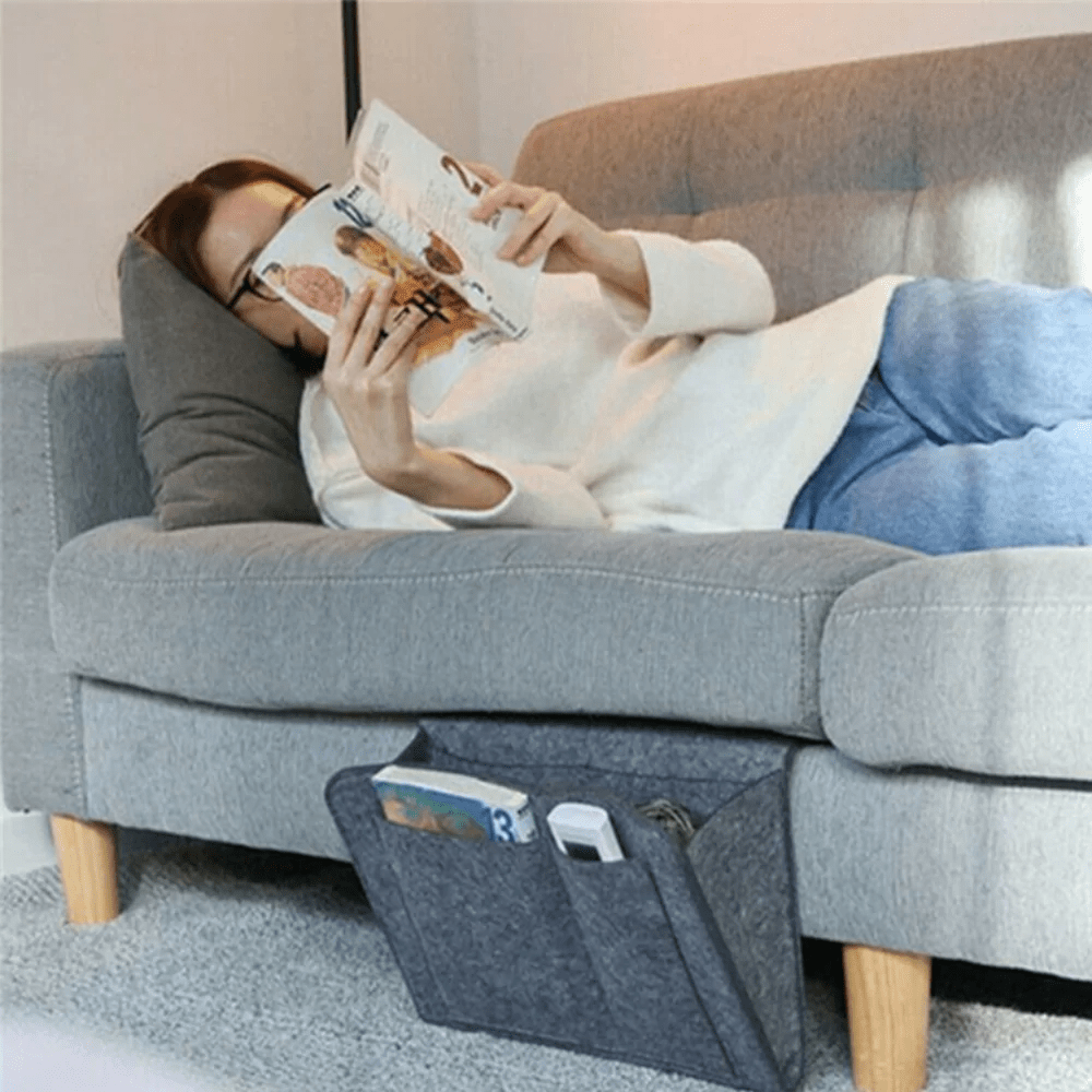 Lisslune | Elegant Bedside Caddy – Durable Felt Nightstand Organiser | Stylish & Practical Storage Solution