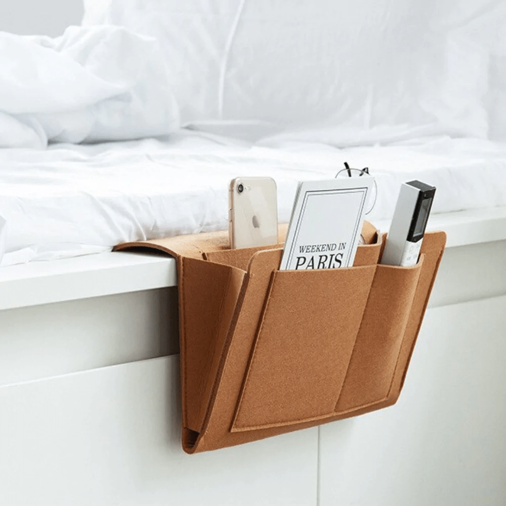 Lisslune | Elegant Bedside Caddy – Durable Felt Nightstand Organiser | Stylish & Practical Storage Solution