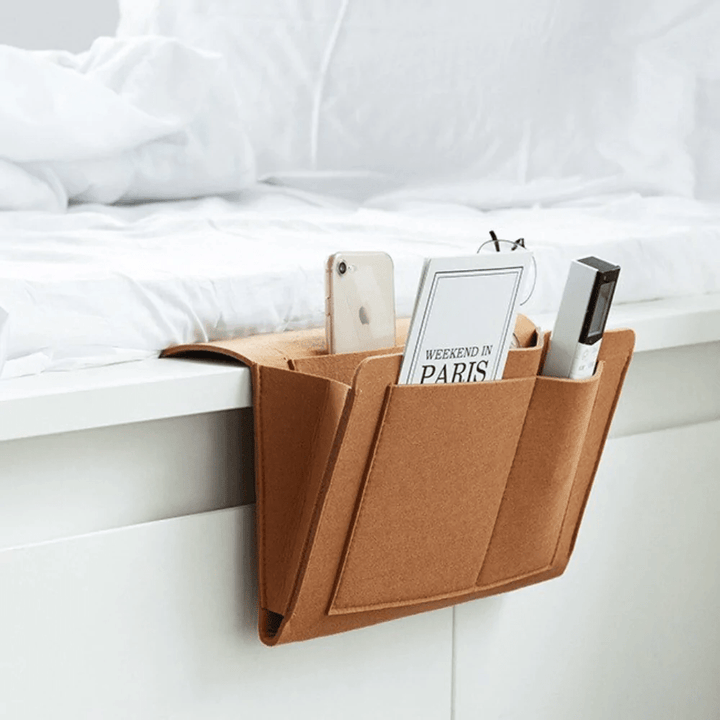 Lisslune | Elegant Bedside Caddy – Durable Felt Nightstand Organiser | Stylish & Practical Storage Solution