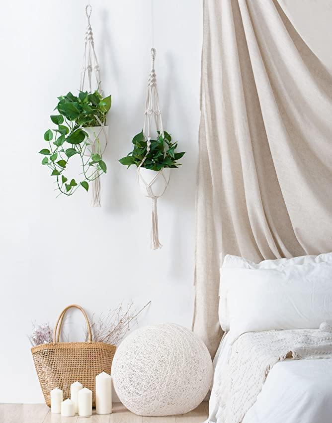 Lisslune | 4-piece handmade Boho macrame plant hanger set
