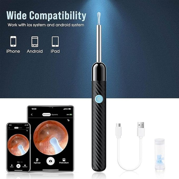 Lisslune | Ear Wax Removal Tool | 1080P HD Camera, LED Lights & Adjustable Scoops for Safe Ear Hygiene at Home