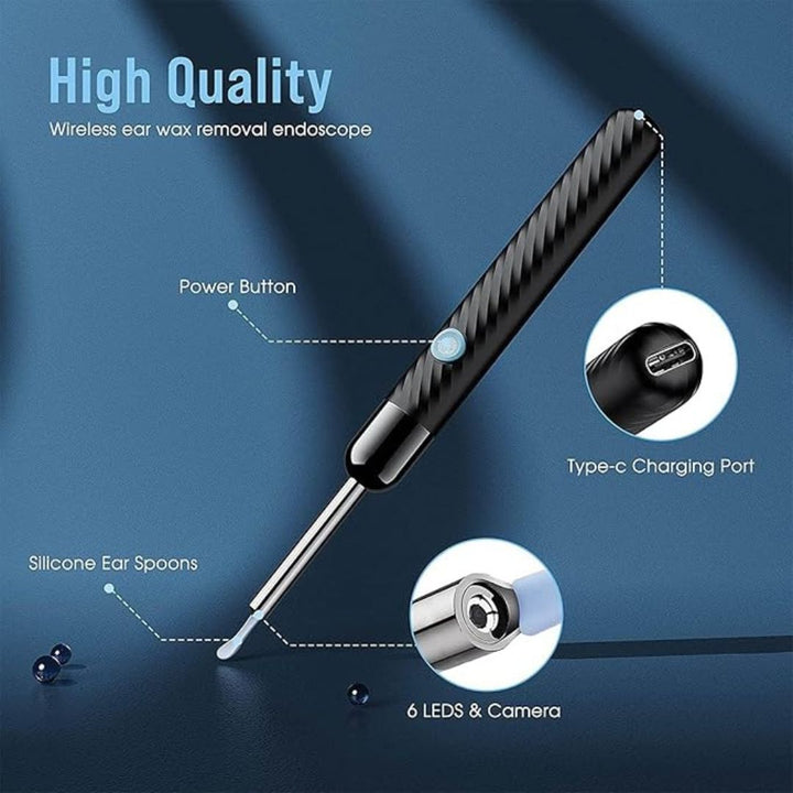 Lisslune | Ear Wax Removal Tool | 1080P HD Camera, LED Lights & Adjustable Scoops for Safe Ear Hygiene at Home