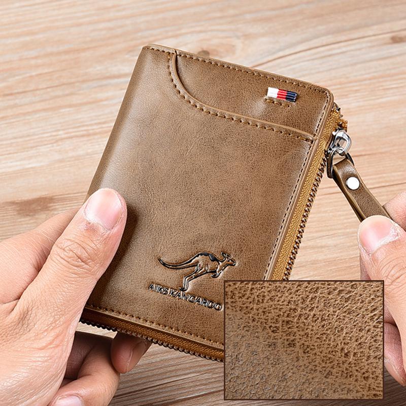 Lisslune | Kangaroo Men's RFID-blocking Wallet, Multifunctional Credit Card Holder