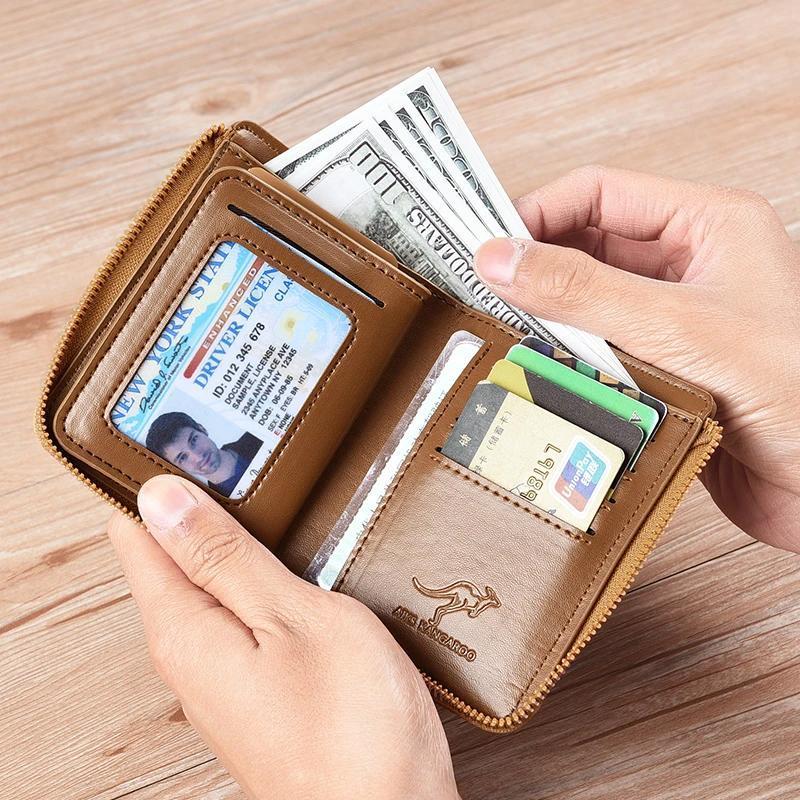 Lisslune | Kangaroo Men's RFID-blocking Wallet, Multifunctional Credit Card Holder