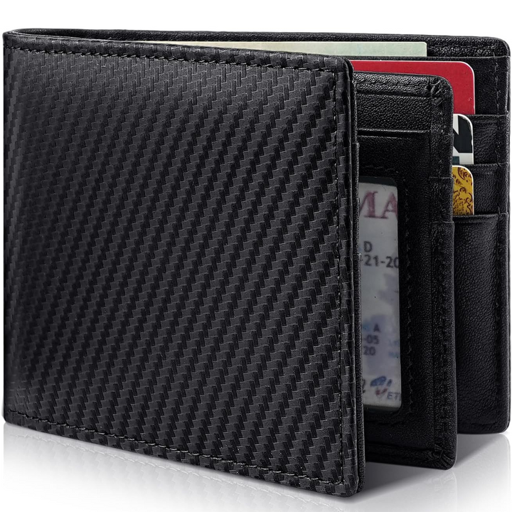 Lisslune | Men's Bifold Genuine Leather RFID Blocking Wallet - StitchCraft