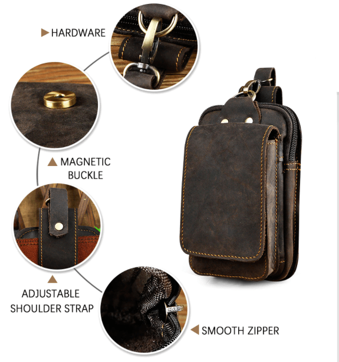 Lisslune | Men's High-Quality Leather Waist Bag - Guardian Leather