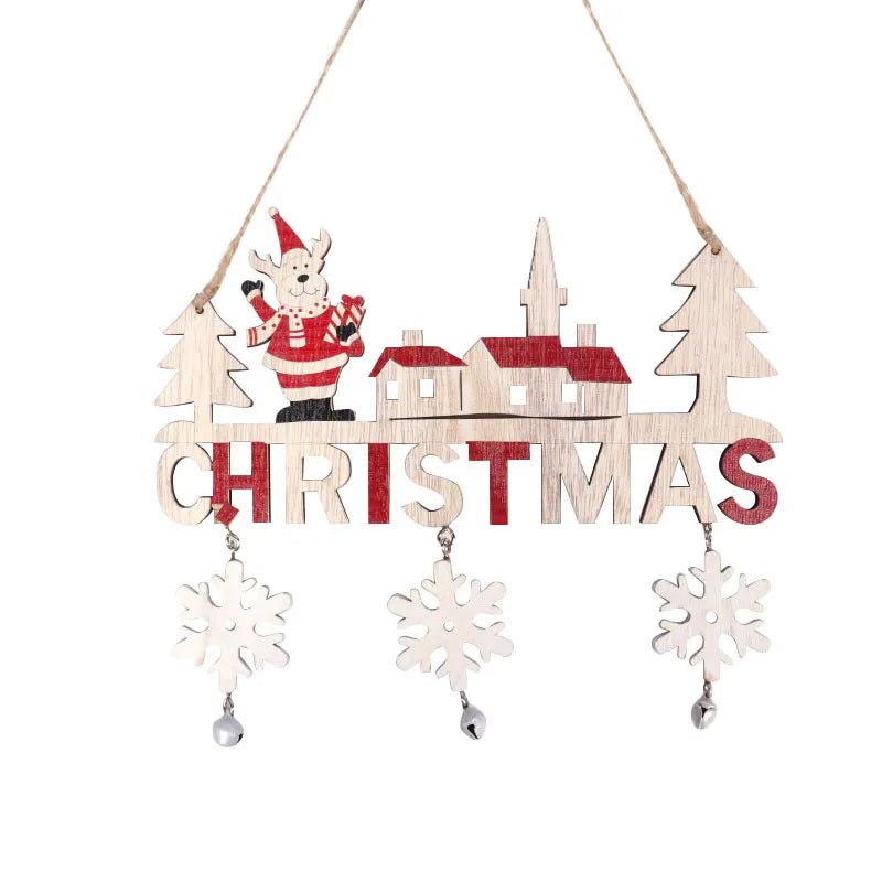 Lisslune | Merry Christmas Wooden Door Pendant – Festive Welcome Sign for the Holiday Season