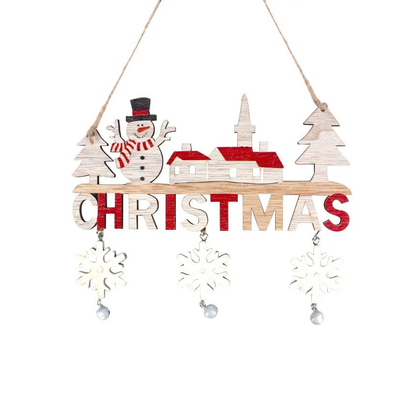 Lisslune | Merry Christmas Wooden Door Pendant – Festive Welcome Sign for the Holiday Season