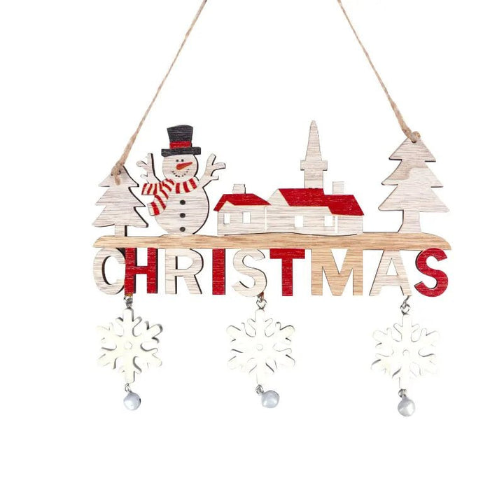 Lisslune | Merry Christmas Wooden Door Pendant – Festive Welcome Sign for the Holiday Season
