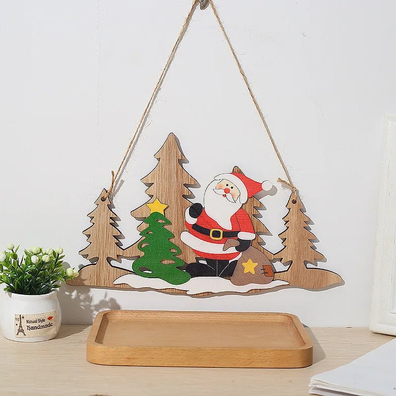 Lisslune | Merry Christmas Wooden Door Pendant – Festive Welcome Sign for the Holiday Season