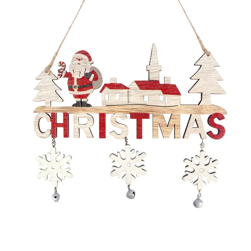 Lisslune | Merry Christmas Wooden Door Pendant – Festive Welcome Sign for the Holiday Season