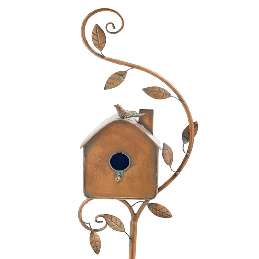 Lisslune | Metal Art Birdhouse on Garden Stake