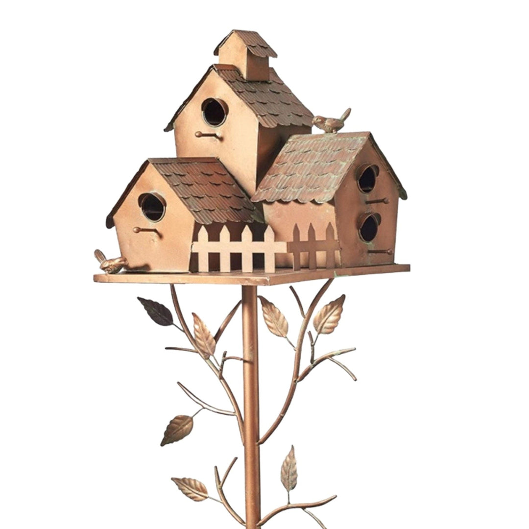Lisslune | Metal Art Birdhouse on Garden Stake