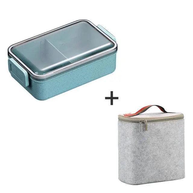 Lisslune | Sustainable Wheat Straw Lunch Box with Cutlery: Your Eco-Friendly Eating Essential
