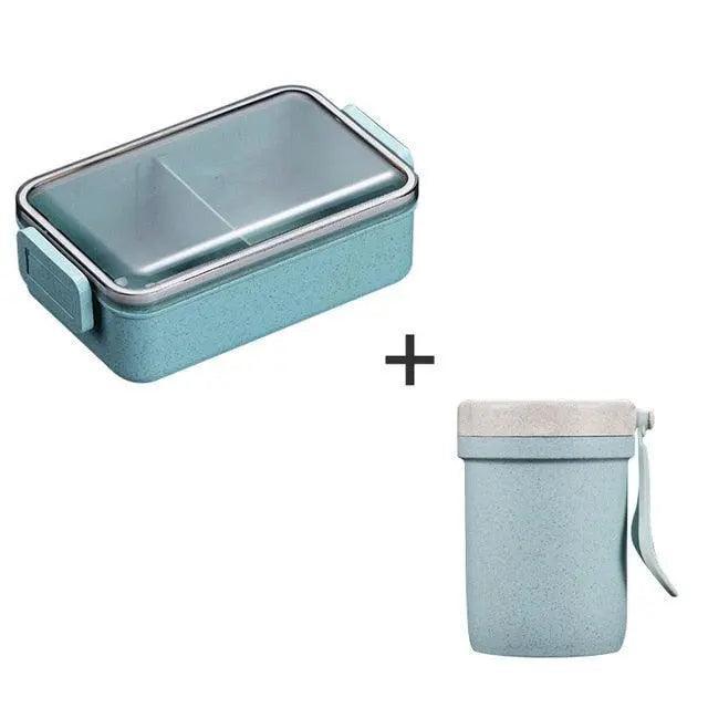 Lisslune | Sustainable Wheat Straw Lunch Box with Cutlery: Your Eco-Friendly Eating Essential