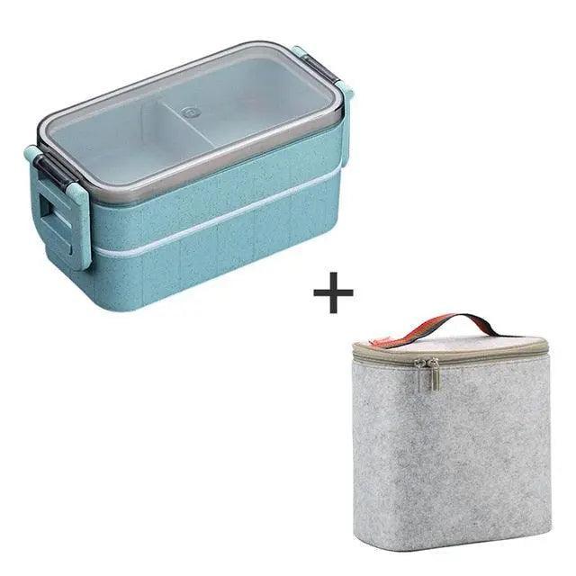 Lisslune | Sustainable Wheat Straw Lunch Box with Cutlery: Your Eco-Friendly Eating Essential