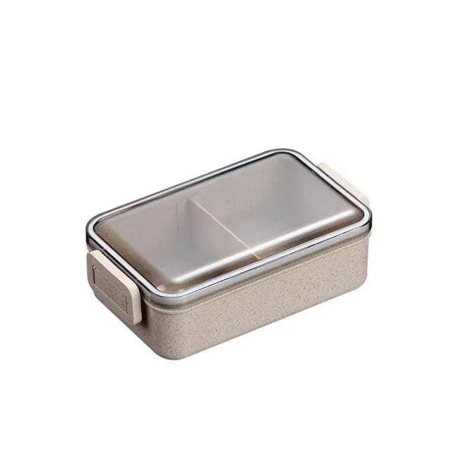 Lisslune | Sustainable Wheat Straw Lunch Box with Cutlery: Your Eco-Friendly Eating Essential