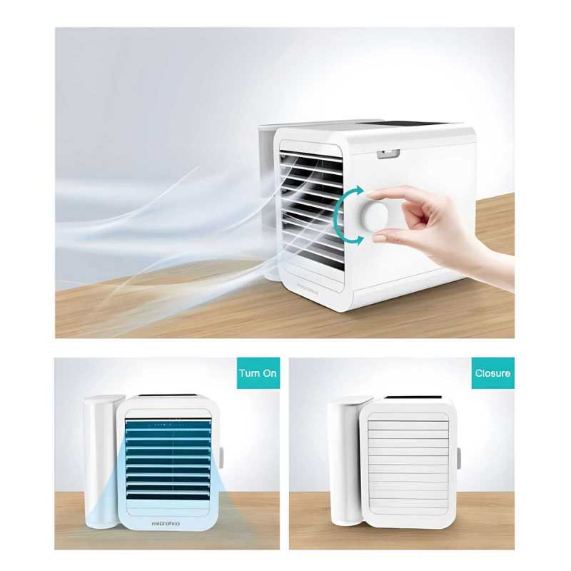 Lisslune | MicroCool Mini Air Conditioner Portable Evaporative Swamp Cooler with 1000ml Water Tank