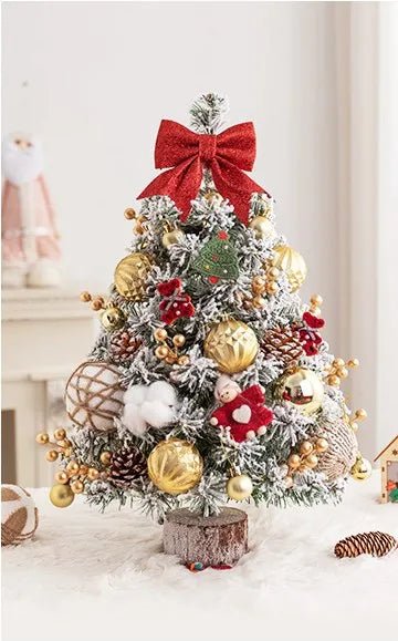 Lisslune | Mini Tabletop Christmas Tree with LED Lights – 45CM Festive Decor for Home, Office & Parties