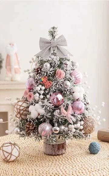 Lisslune | Mini Tabletop Christmas Tree with LED Lights – 45CM Festive Decor for Home, Office & Parties