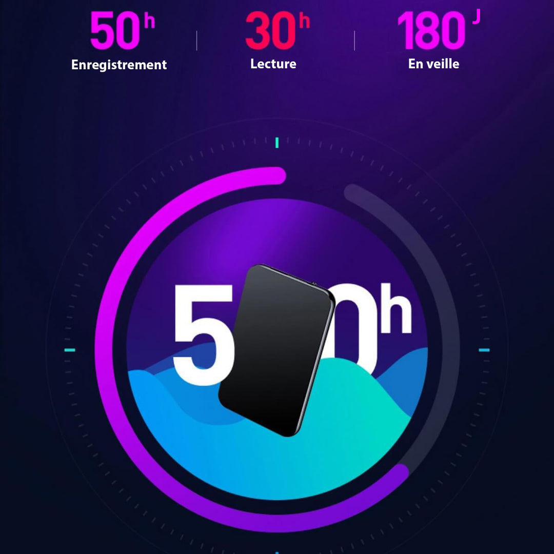 Lisslune | UltraThin Mini Audio Recorder – Discreet Portable Recording with Long Battery Life