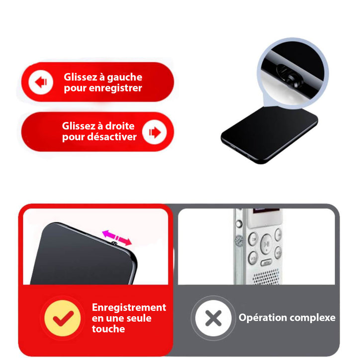 Lisslune | UltraThin Mini Audio Recorder – Discreet Portable Recording with Long Battery Life