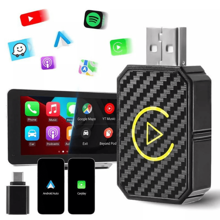 Lisslune | Mini Wireless CarPlay Adapter | Fast, Stable Streaming for 800+ Cars & All iPhones (iOS 10+)