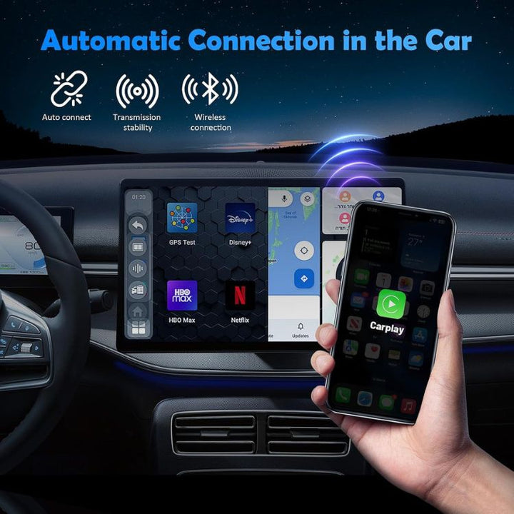 Lisslune | Mini Wireless CarPlay Adapter | Fast, Stable Streaming for 800+ Cars & All iPhones (iOS 10+)