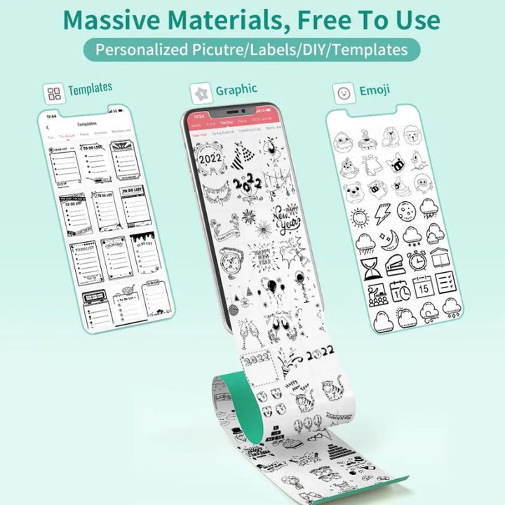 Lisslune | Portable Mini Printer with Bluetooth and Inkless Thermal Printing
