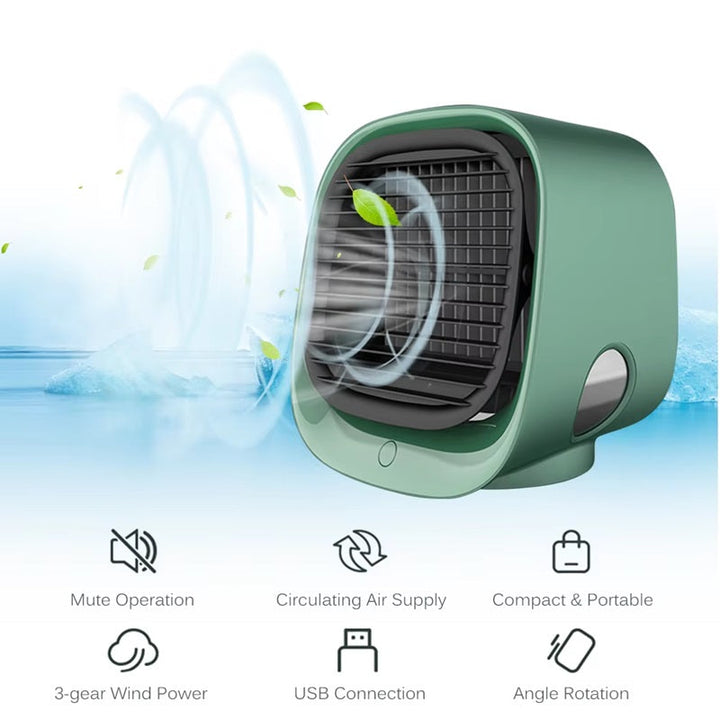 Lisslune | 3-in-1 Mini Air Conditioner with Cooling, Humidifying & Air Purifying