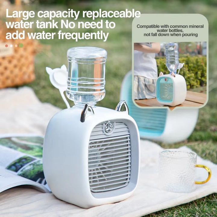 Lisslune | Mini Air Conditioner with 3-Speed Fan & Mist Sprayer