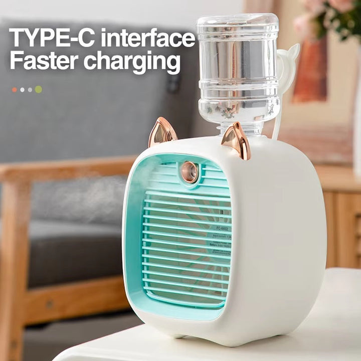 Lisslune | Mini Air Conditioner with 3-Speed Fan & Mist Sprayer