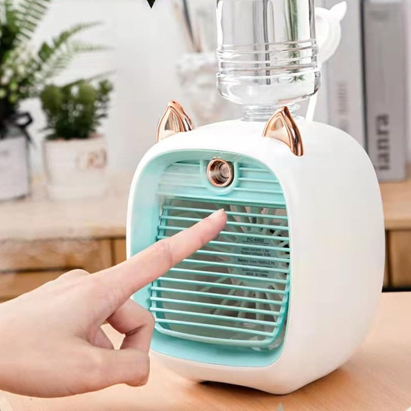 Lisslune | Mini Air Conditioner with 3-Speed Fan & Mist Sprayer