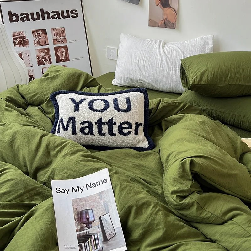 Rynx | Crumpled Solid Color Bedding Set