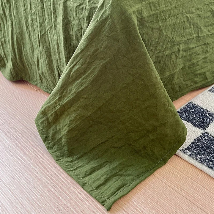 Rynx | Crumpled Solid Color Bedding Set