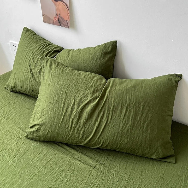 Rynx | Crumpled Solid Color Bedding Set