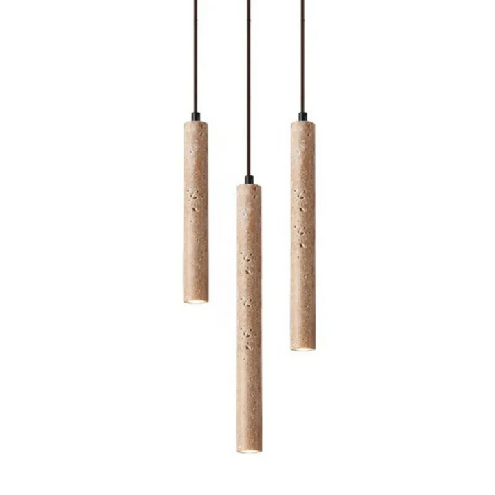 Lisslune | Minimalist Travertine Wabi-Sabi Style LED Chandelier - LumoLine