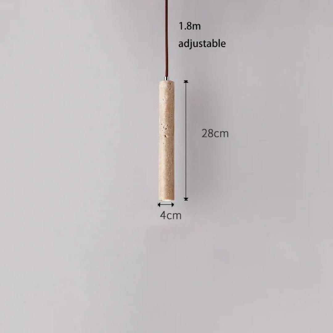 Lisslune | Minimalist Travertine Wabi-Sabi Style LED Chandelier - LumoLine